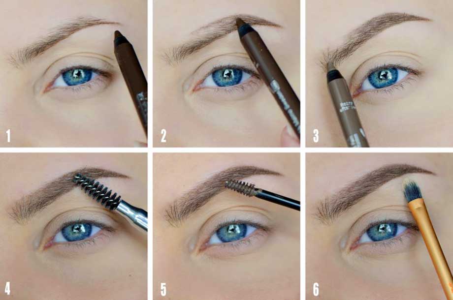 Как красить брови карандашом и тенями пошаговая инструкция